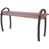 Banc extérieur Assis-debout bois acier