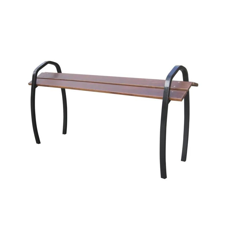 Banc extérieur Assis-debout bois acier