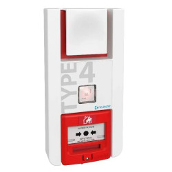 Alarme incendie type 4 avec diffuseur lumineux à piles