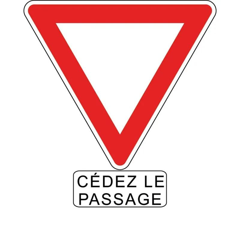 Panneau cédez le passage - AB3a+M9c