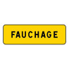 Panonceau jaune texte à personnaliser KM9
