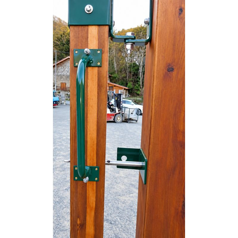 Portique d'accès parking Hossegor en bois et renfort acier