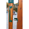 Portique d'accès parking Hossegor en bois et renfort acier