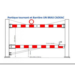 Portique d'accès parking Cadéac avec barrière pivotante un bras