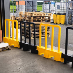 Barrière de sécurité piéton en polyéthylène à lester - Lot de 15
