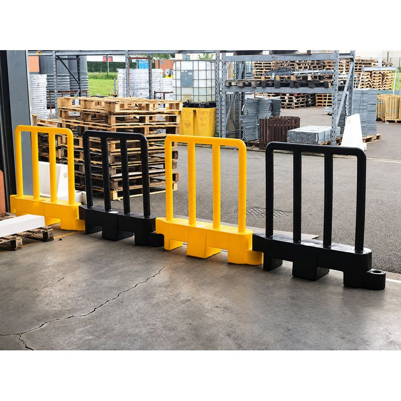 Barrière de sécurité piéton en polyéthylène à lester - Lot de 15