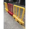 Barrière de sécurité piéton en polyéthylène à lester - Lot de 15