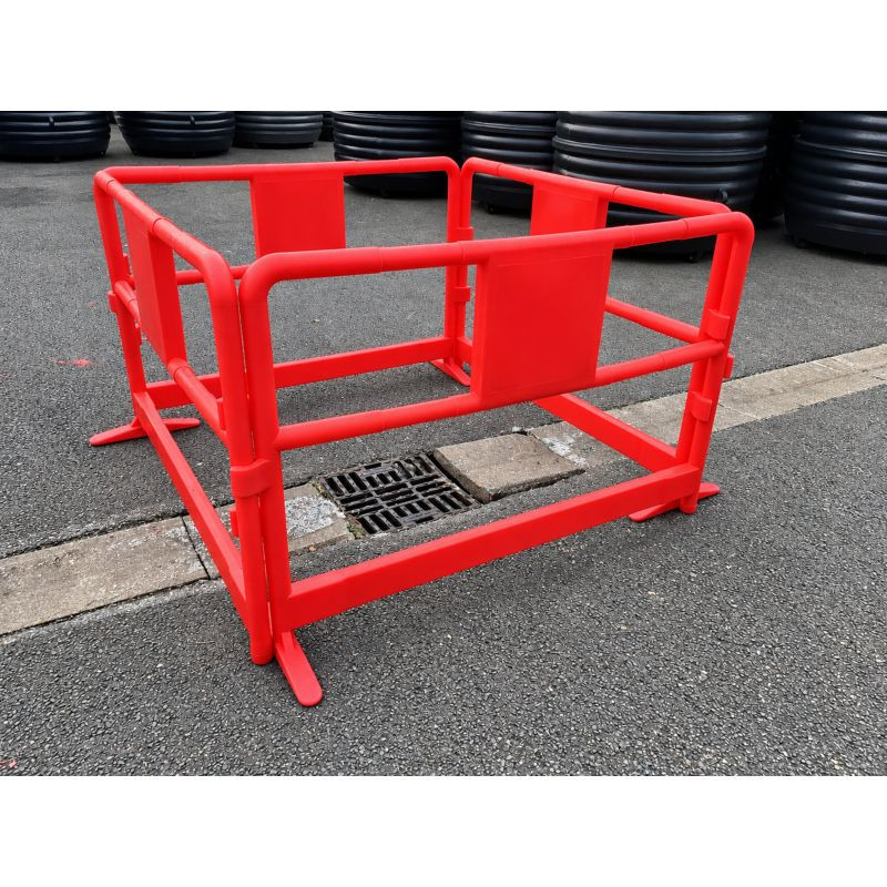 Barrière de chantier clipsable en polyéthylène - Lot de 5