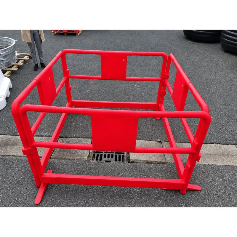 Barrière de chantier clipsable en polyéthylène - Lot de 5