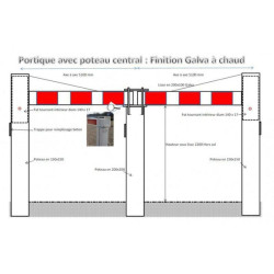 Portique tournant de sécurité anti-bélier XXXXXL Bohème en acier