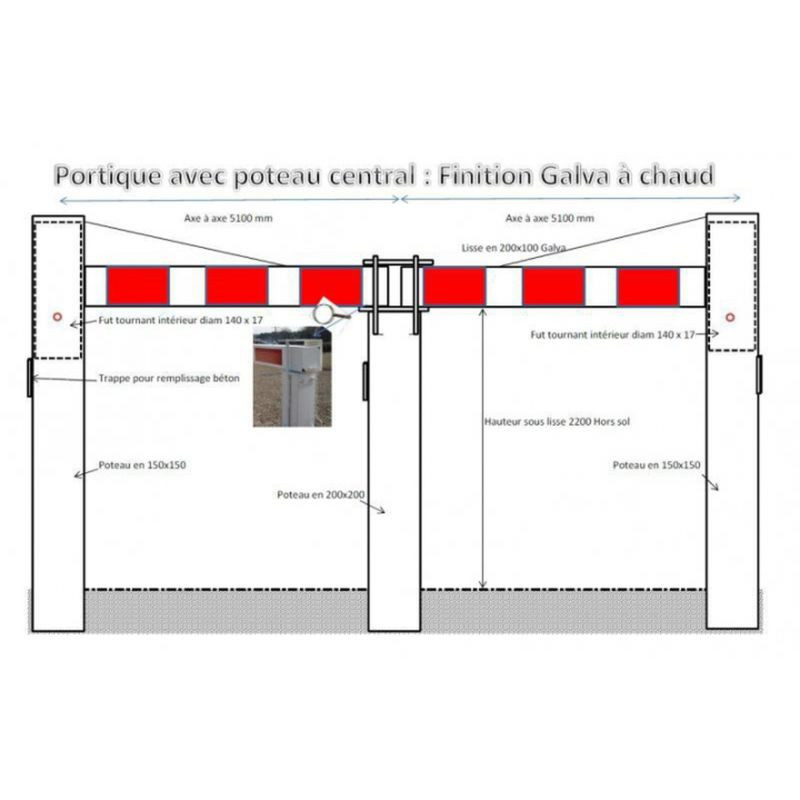 Portique tournant de sécurité anti-bélier XXXXXL Bohème en acier