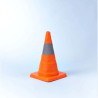 Cône rétractable de signalisation avec bande réfléchissante