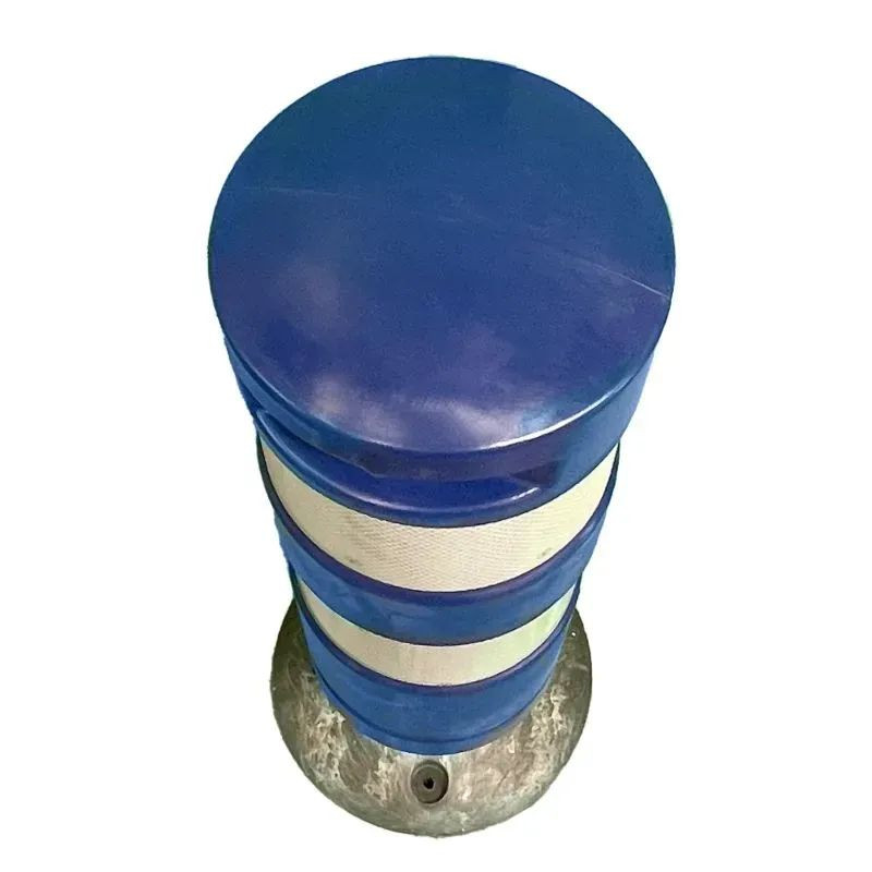 Balise type J bleu accès parking 1/4 tour sur socle - Souple