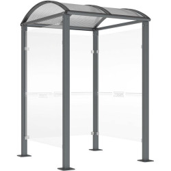 Abri en acier et polycarbonate voûte pour caisse automatique