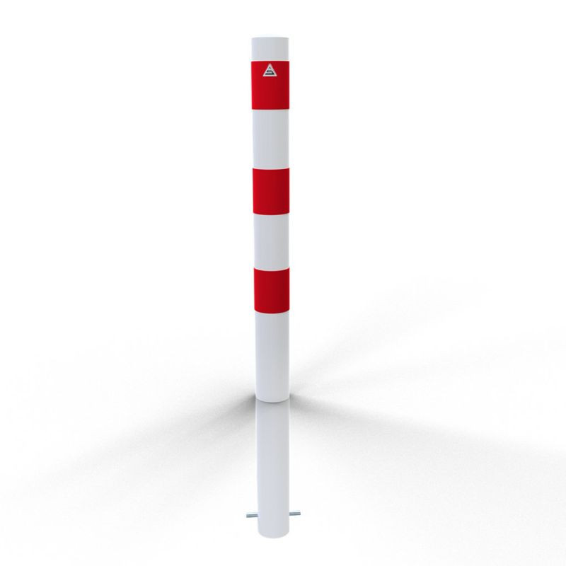 Poteau de dissuasion Schake rouge et blanc D.60, D.89, D.108 mm