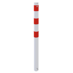 Poteau de dissuasion Schake rouge et blanc D.60, D.89, D.108 mm