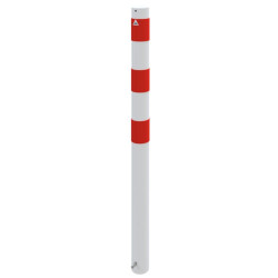 Poteau de dissuasion Schake rouge et blanc D.60, D.89, D.108 mm
