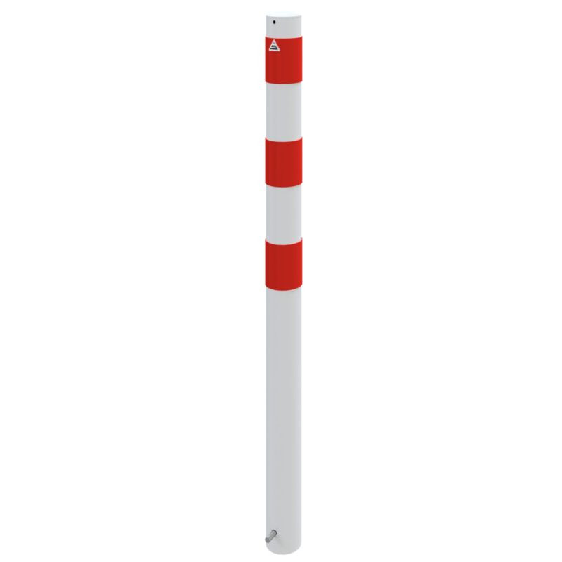 Poteau de dissuasion Schake rouge et blanc D.60, D.89, D.108 mm