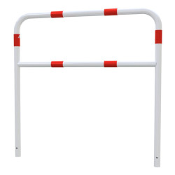 Arceau de protection rouge et blanc avec barre de transversale