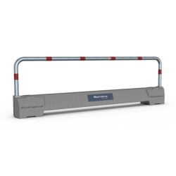 Barrière de sécurité en béton avec arceau de protection en acier