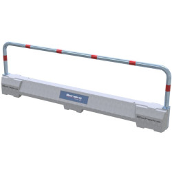 Barrière de sécurité en béton avec arceau de protection en acier