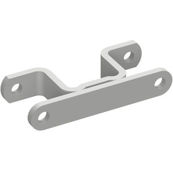 Collier double 40x40 mm pour poteau routier - Lot de 2