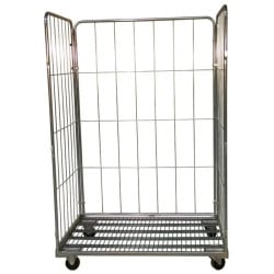 Roll conteneur en acier zingué 3 ridelles