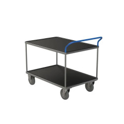 Servante modulabe plateaux tolés + revêtement caoutchouc Manuflex