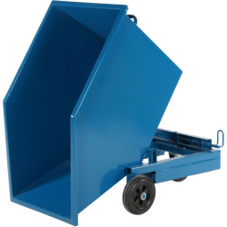Benne basculante avec roues 300 L pour chariot élévateur