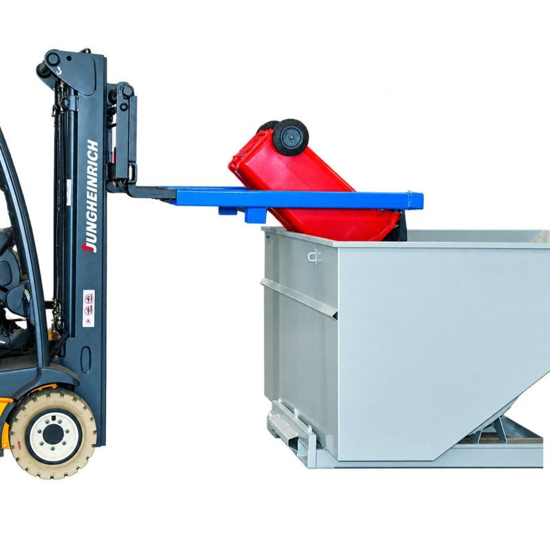 Videur à conteneur poubelle 40 à 400 L pour chariot élévateur