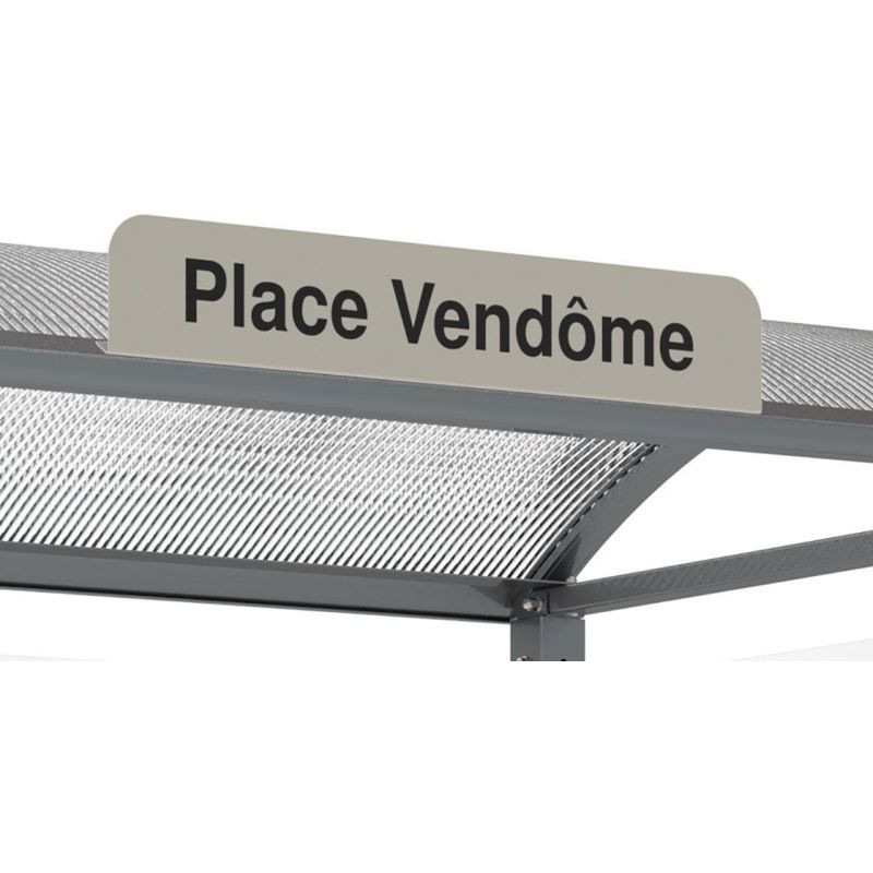 Plaque d'arrêt imprimée pour station de bus Venise