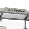 Plaque d'arrêt imprimée pour station de bus Venise