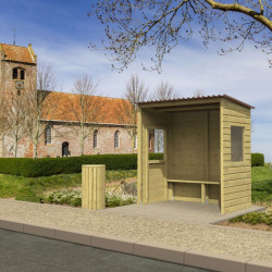 Abri bus bois avec ou sans fenêtre Turin Loisirs Aménagement