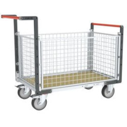 Chariot modulaire plateau bois grillagé - 500 kg - Fimm