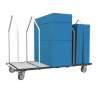 Chariot porte matelas, tapis de sport &amp; préparation colis