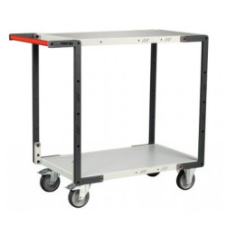 Servante 2 ou 3 plateaux - 250 kg - Poignée de poussée horizontale