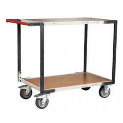 Servante avec poignée horizontale et 2 ou 3 plateaux bois 400kg -Fimm