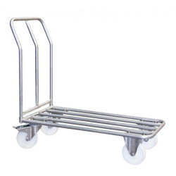 Chariot inox à dossier fixe 304 L alimentaire - Fimm