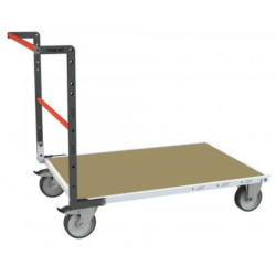 Chariot avec plateau bois modulaire tube 500 kg - Fimm