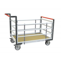 Chariot modulaire tube plateau bois 500 kg - Fimm