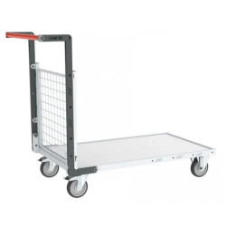 Chariot modulaire grillagé plateau bois mélaminé 250 kg - Fimm