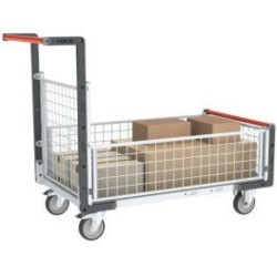 Chariot de manutention modulaire plateau tôle galva 250kg - Fimm