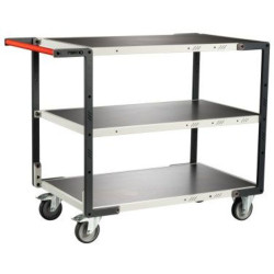 Servante à 2 ou 3 plateaux tôle galva et poignée horizontale 250 kg