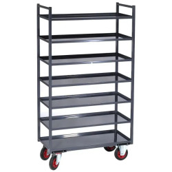 Servante multi-niveaux 4 à 8 plateaux tôle 400 kg - Fimm