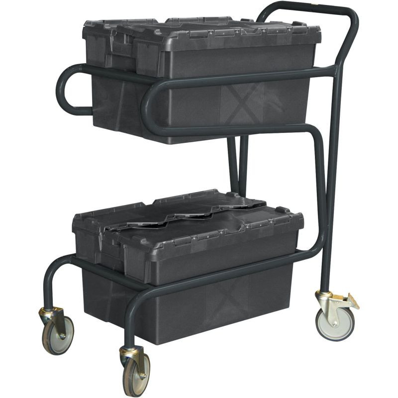 Servante porte bacs plastiques emboîtables 100 kg - Fimm