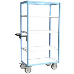 Servante multi-niveaux plateaux bois avec ou sans étagères 500kg-Fimm
