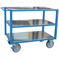 Servante établis avec 2 ou 3 plateaux en tôle zinguée 500 kg - Fimm