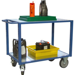 Servante établis en tôle zinguée Fimm avec 2 ou 3 plateaux 500 kg