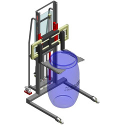 Gerbeur à levée électrique pince automatique fûts 350kg -Fimm Levfix