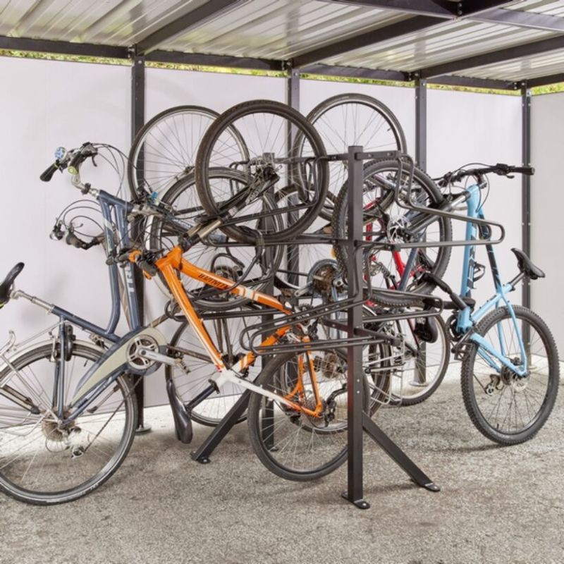 Support 4 vélos Mottez M097C4 à la verticale